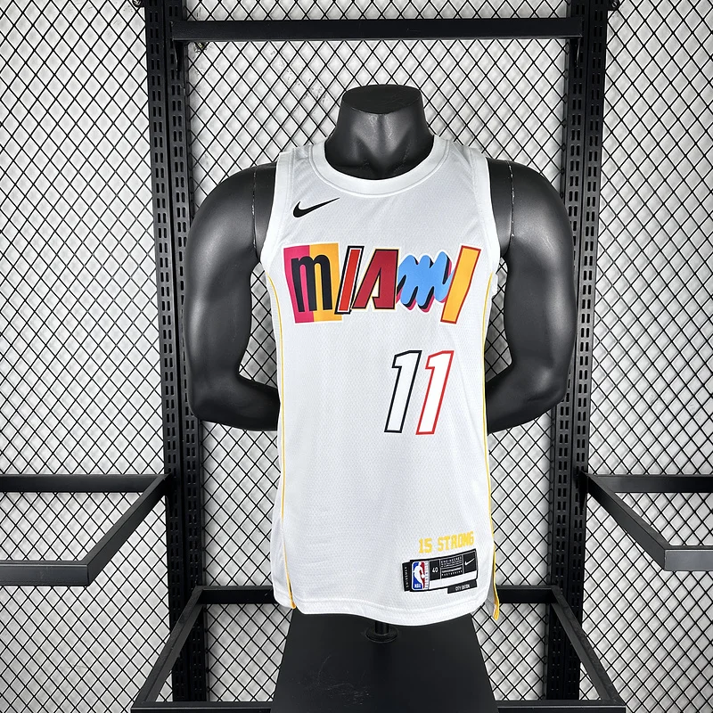 2023 Season NBA Miami Heat basketball jersey city version #11 JAQUEZ JR