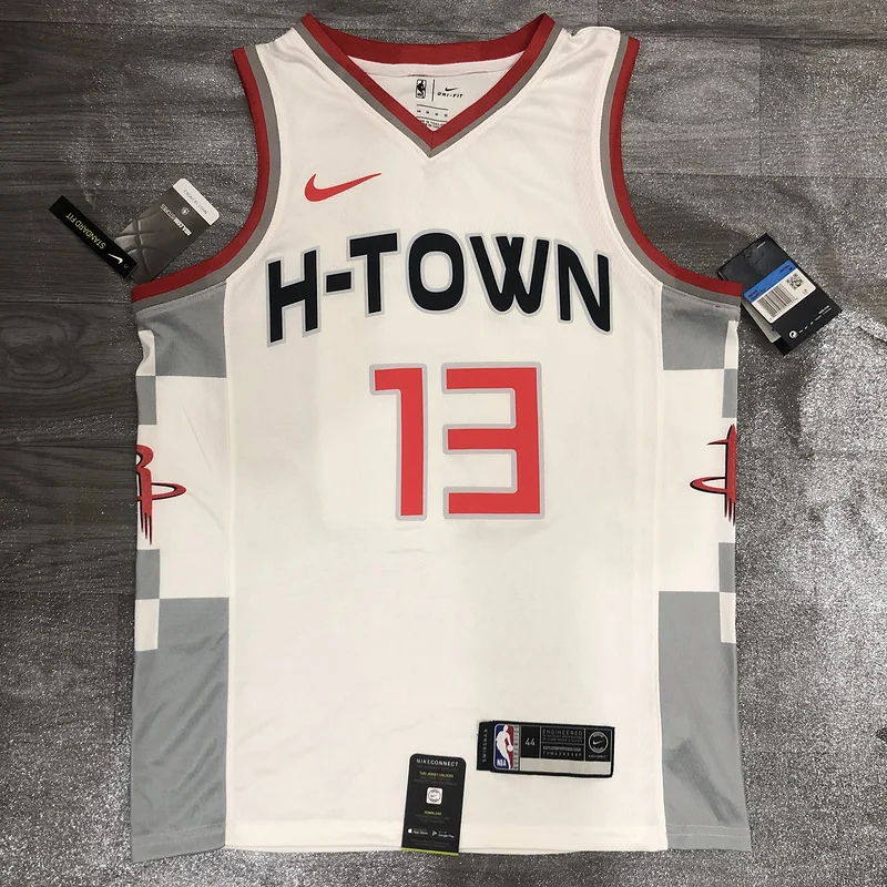 2020 Houston Rockets Basketball Jersey city version White #13 HARDEN