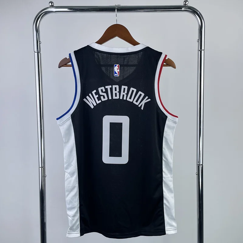 NBA Los Angeles Clippers Basketball jersey   Latin   Black   #0    WESTBROOK