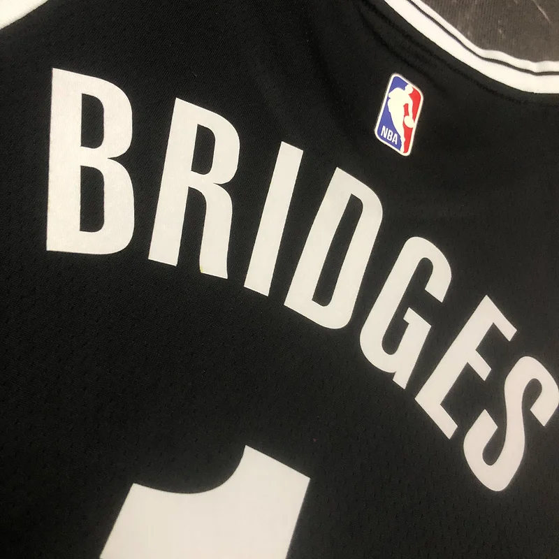 2023 Season Brooklyn Nets Basketball jersey Black #1 BRIDGES