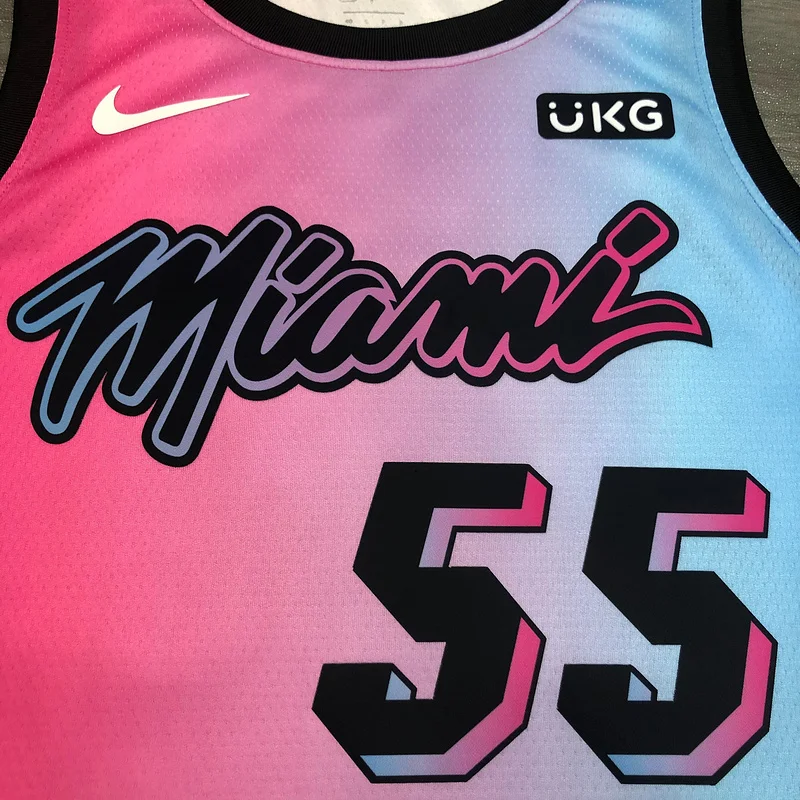 2021 Season NBA Miami Heat basketball jersey city version #55 ROBINSON