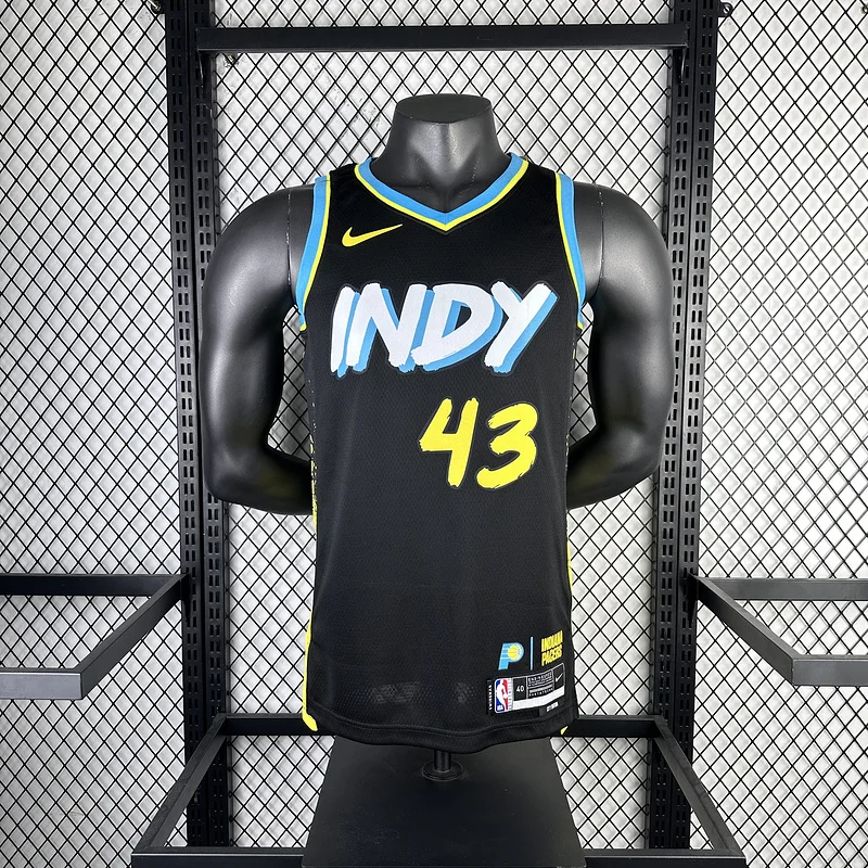 2024 Indiana Pacers Basketball Jersey city version #43 SIAKAM