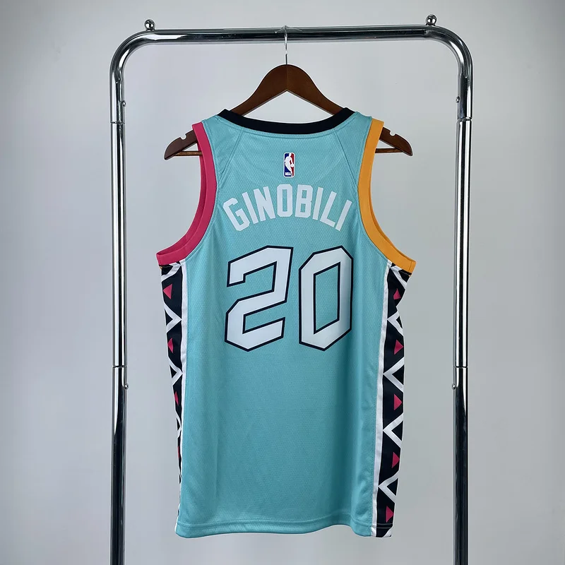 2023 San Antonio Spurs Basketball Jersey city version #20 GINOBILI