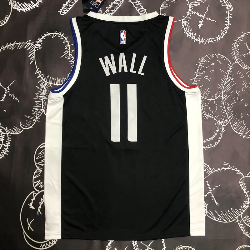 NBA Los Angeles Clippers Basketball jersey   Latin  Black   #11   WALL