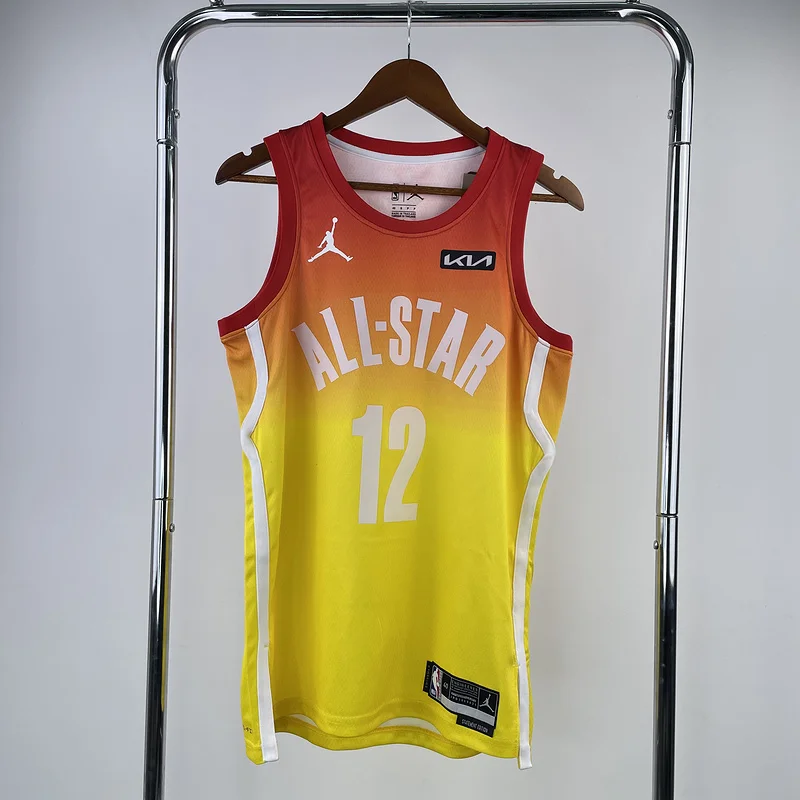 2023 Season All-Star NBA Memphis Grizzlies Basketball Jersey Yellow #12 MORANT