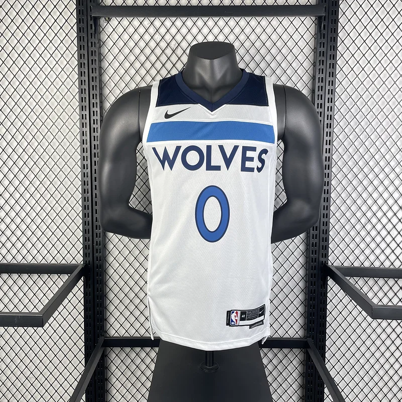 2023 Minnesota Timberwolves Basketball Jersey Home White #0 RUSSELL