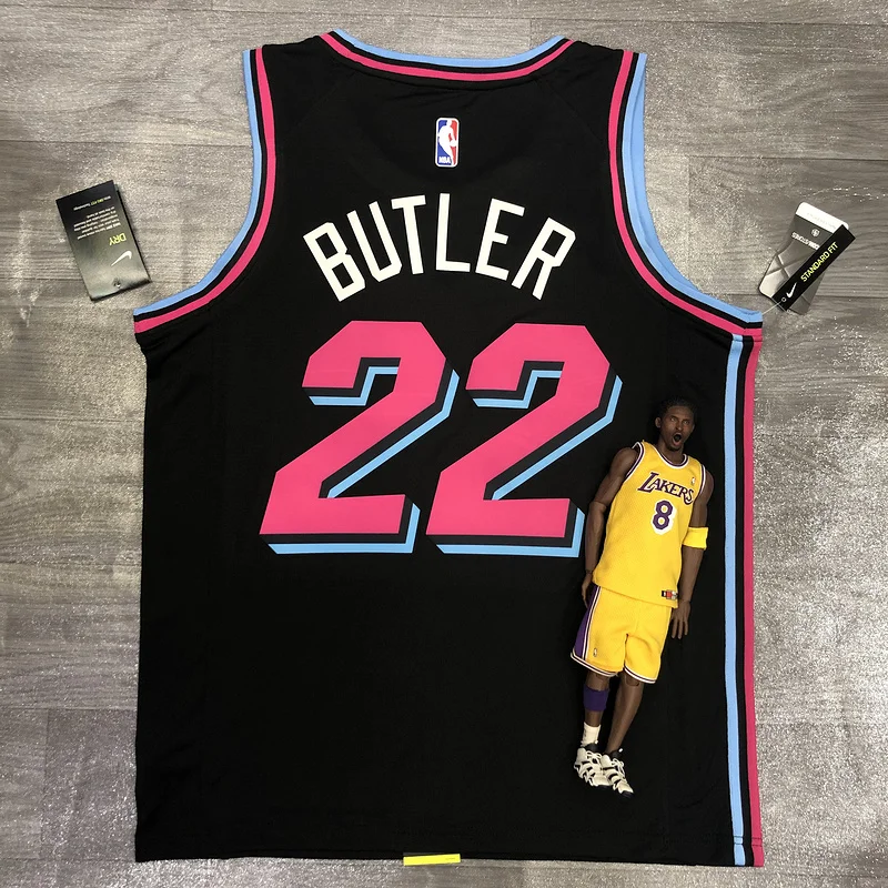 NBA Miami Heat basketball jersey round neck Black #22 BUTLER