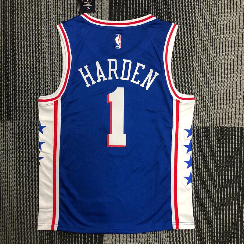 NBA Philadelphia 76ers Basketball Jersey V-neck Blue #1 HARDEN