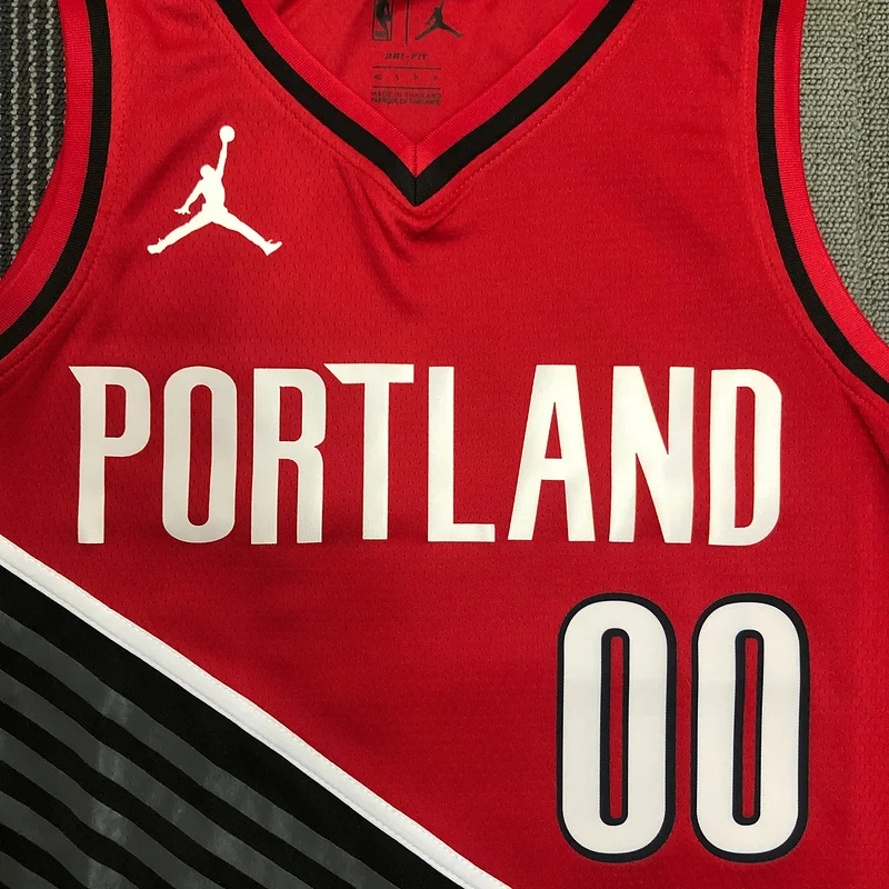 Portland Trail Blazers Basketball Jersey   Red   Jordan Style #00    ANTHONY