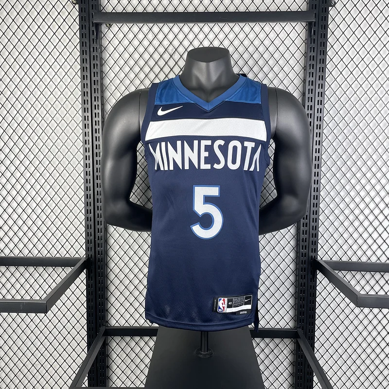 2023 Minnesota Timberwolves Basketball Jersey Aawy Blue #5 EDWARDS