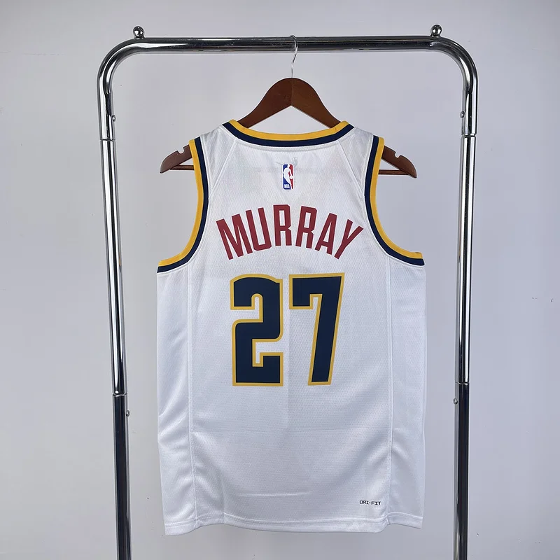 2023 Season NBA Denver Nuggets Basketball jersey White #27 MURRAY