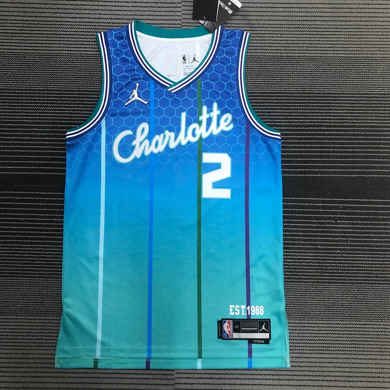 2022  Charlotte Hornets Basketball Jersey   city version #2  BALL