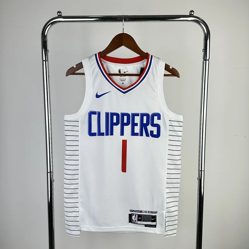 2023 Season   NBA Los Angeles Clippers Basketball jersey   Home   White  #1    HARDEN