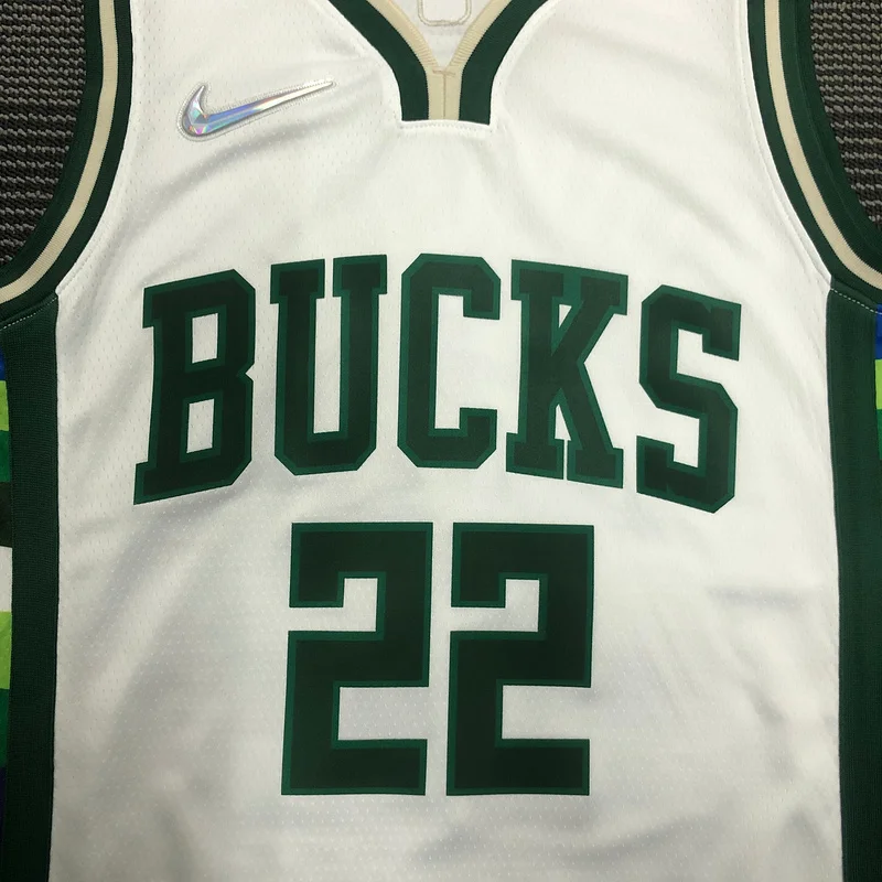 2022 Season NBA Milwaukee Bucks Basketball jersey city version #22 MIDDLETON