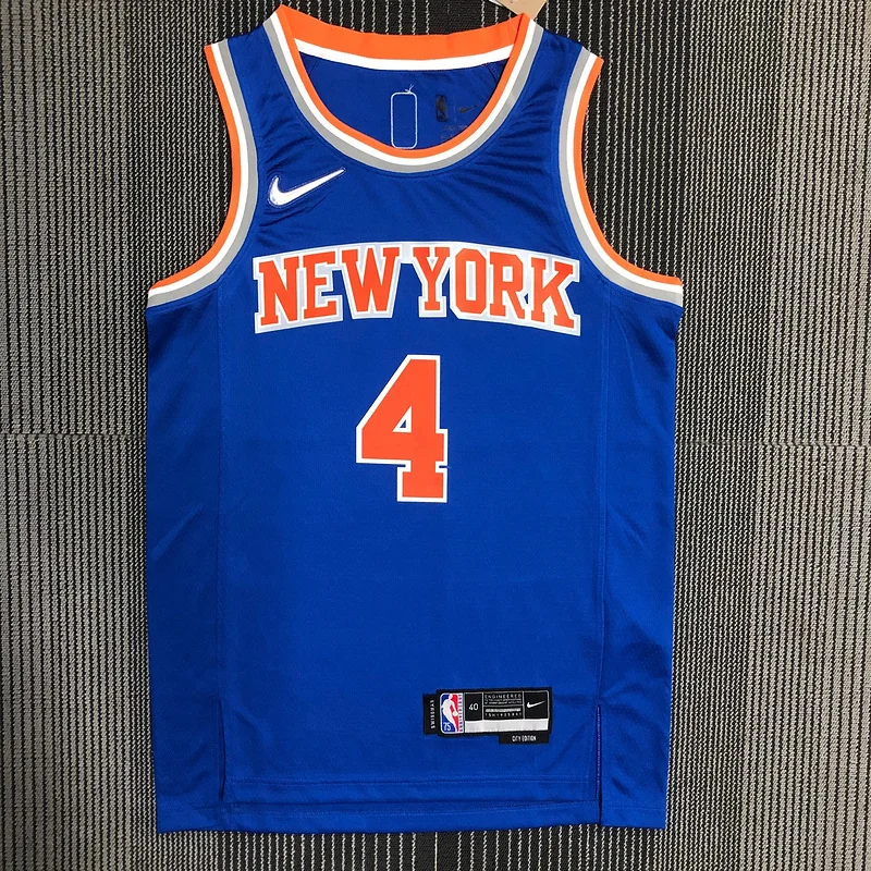 75th anniversary New York Knicks Basketball Jersey Blue #4 ROSE