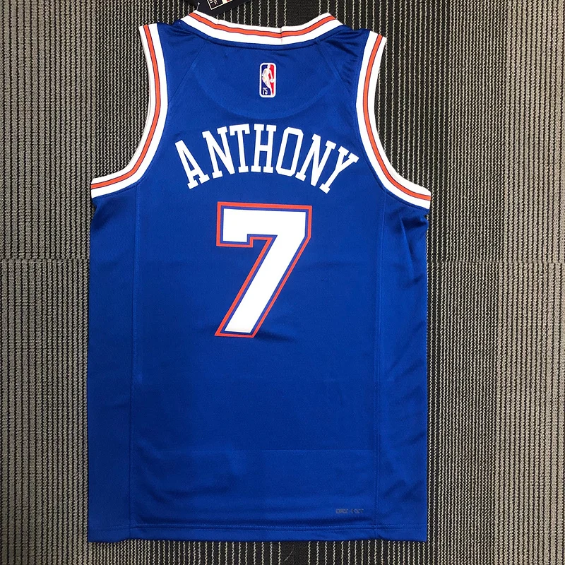 75th anniversary New York Knicks Basketball Jersey trapeze limited #7 ANTHONY