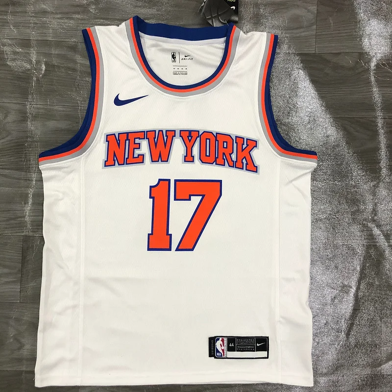 New York Knicks Basketball Jersey White #17 LIN