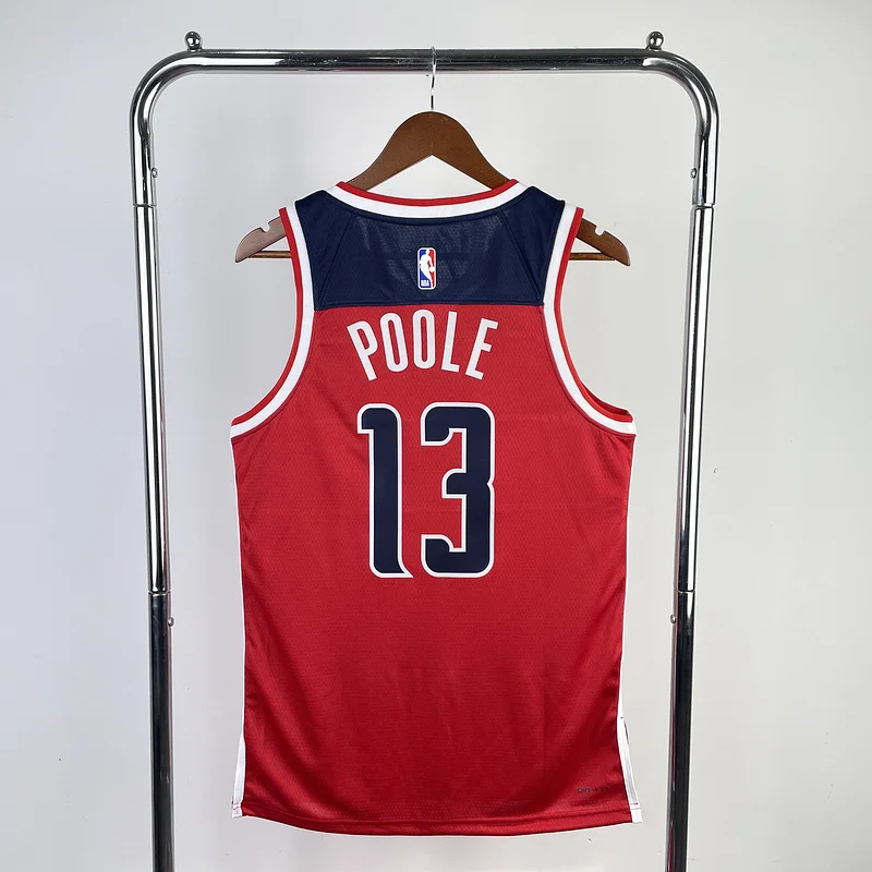 2023  Washington Wizards Basketball Jersey   Aawy   Red  #13 POOLE