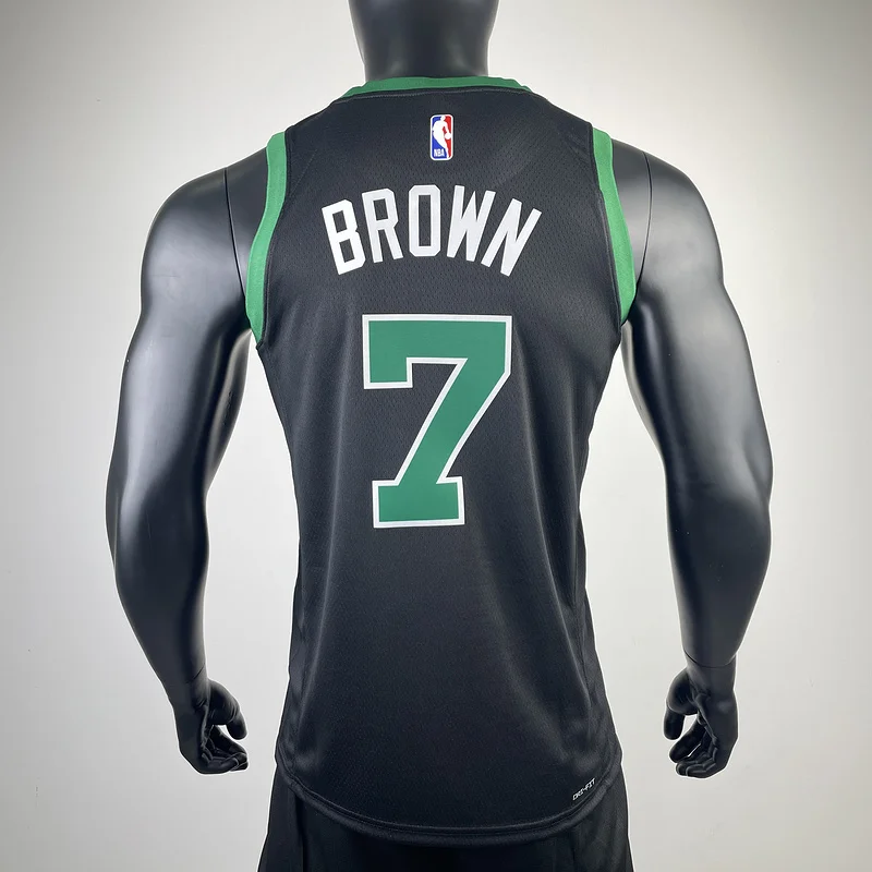 2023 Season NBA Boston Celtics Basketball Jersey trapeze limited #7 BROWN