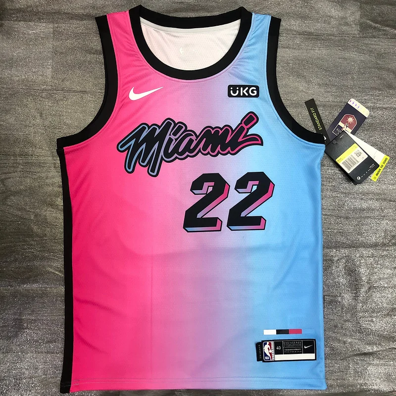 2021 Season NBA Miami Heat basketball jersey city version  #22 BUTLER