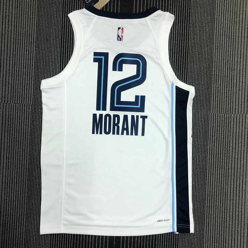 75th anniversary NBA Memphis Grizzlies Basketball Jersey White #12 MORANT