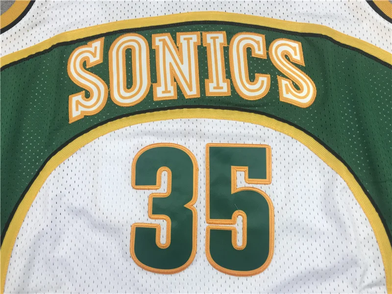 Mitchell Ness NBA Seattle SuperSonics Basketball jersey 35 Retro White