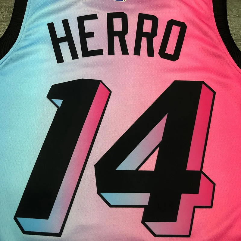 2021 Season NBA Miami Heat basketball jersey city version #14 HERRO