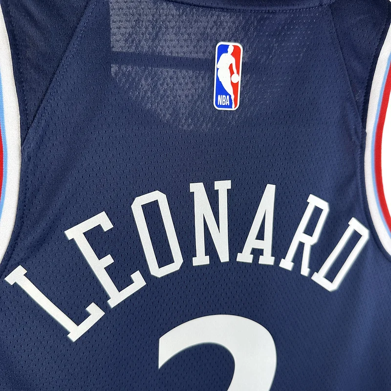 2025 Season  NBA Los Angeles Clippers Basketball jersey   Aawy   Blue  #2   LEONARD