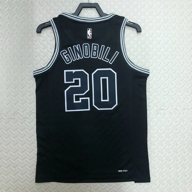 2023 San Antonio Spurs Basketball Jersey Retro #20 GINOBILI