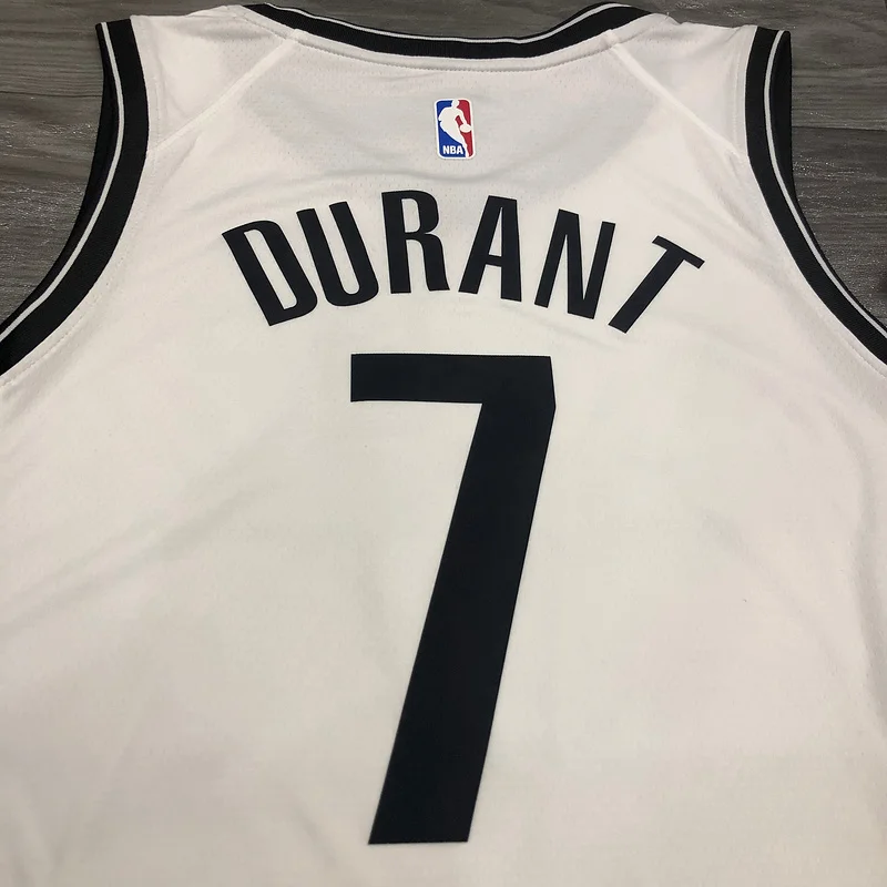 Brooklyn Nets Basketball jersey V-neck  White #7 DURANT