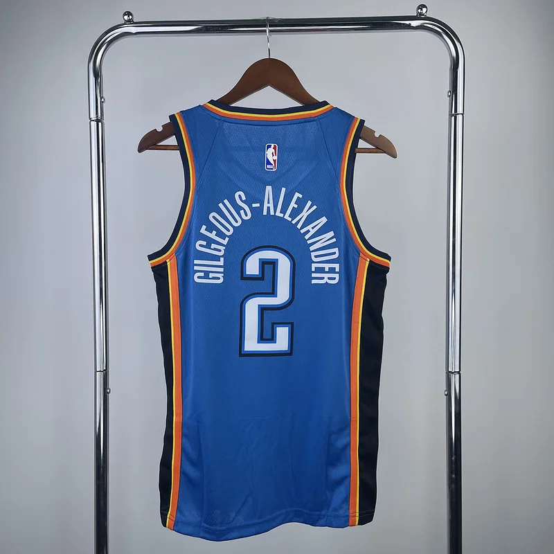 NBA Oklahoma City Thunder Basketball Jersey Blue #2 GILGEOUS ALEXANDER