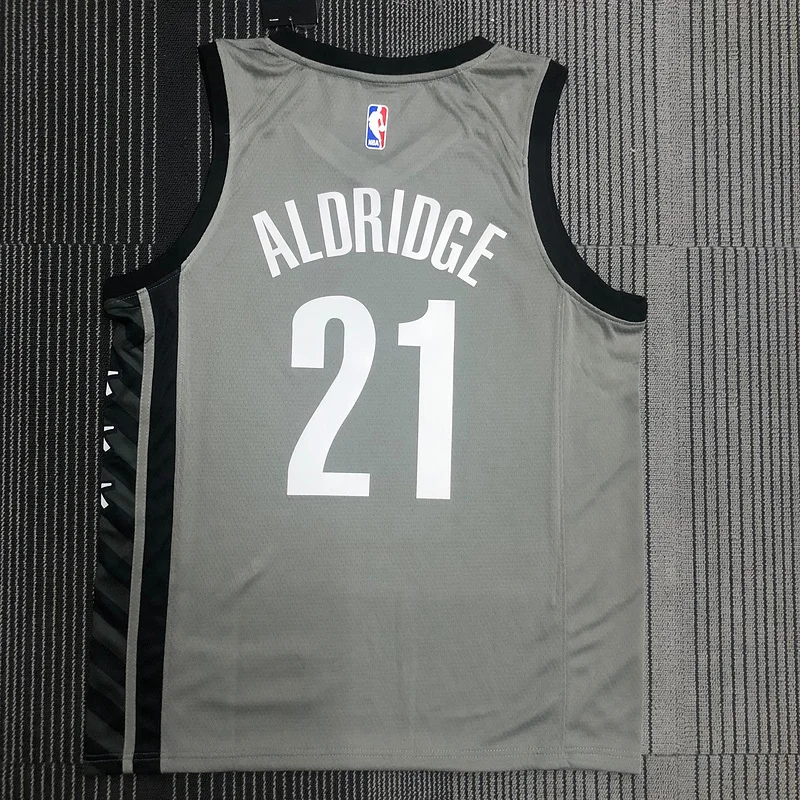 Brooklyn Nets Basketball jersey Flyer style gray #21 CLOWNEY