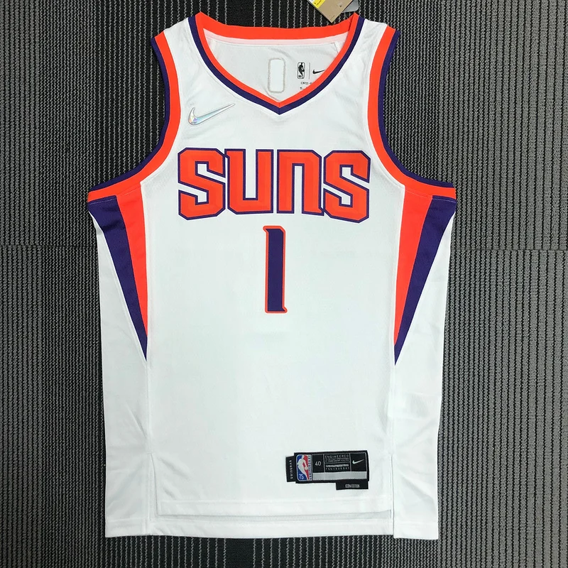 75th anniversary NBA Phoenix Suns Basketball jersey White #1 BOOKER