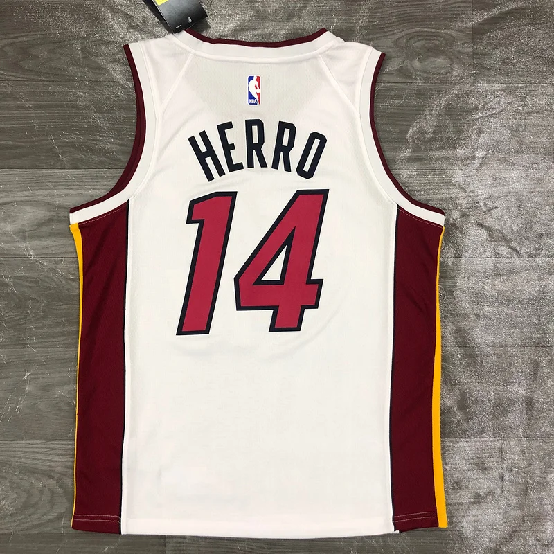 NBA Miami Heat basketball jersey V-neck White #14 HERRO