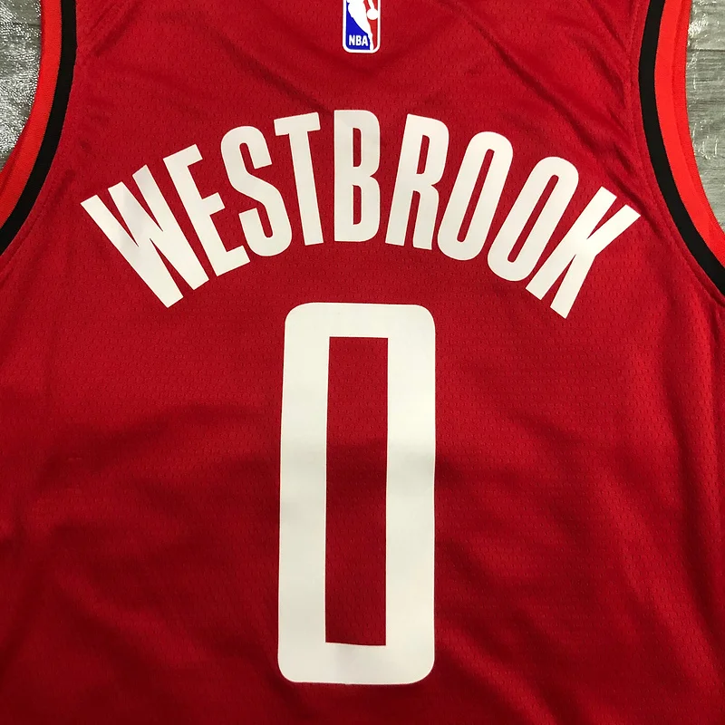 2021 Houston Rockets Basketball Jersey Red #0 WESTBROOK