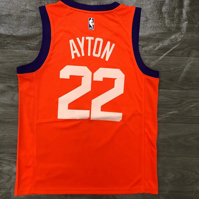 2021 Season NBA Phoenix Suns Basketball jersey Jordan theme Orange #22 AYTON