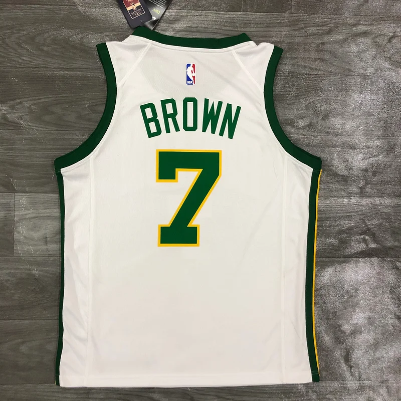 2019 Season NBA Boston Celtics Basketball Jersey Platinum limited #7 BROWN