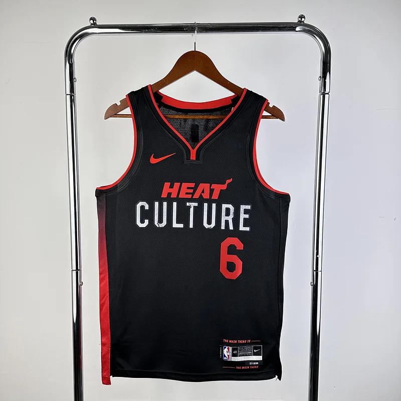 2024 Season NBA Miami Heat basketball jersey city version #6 JAMES