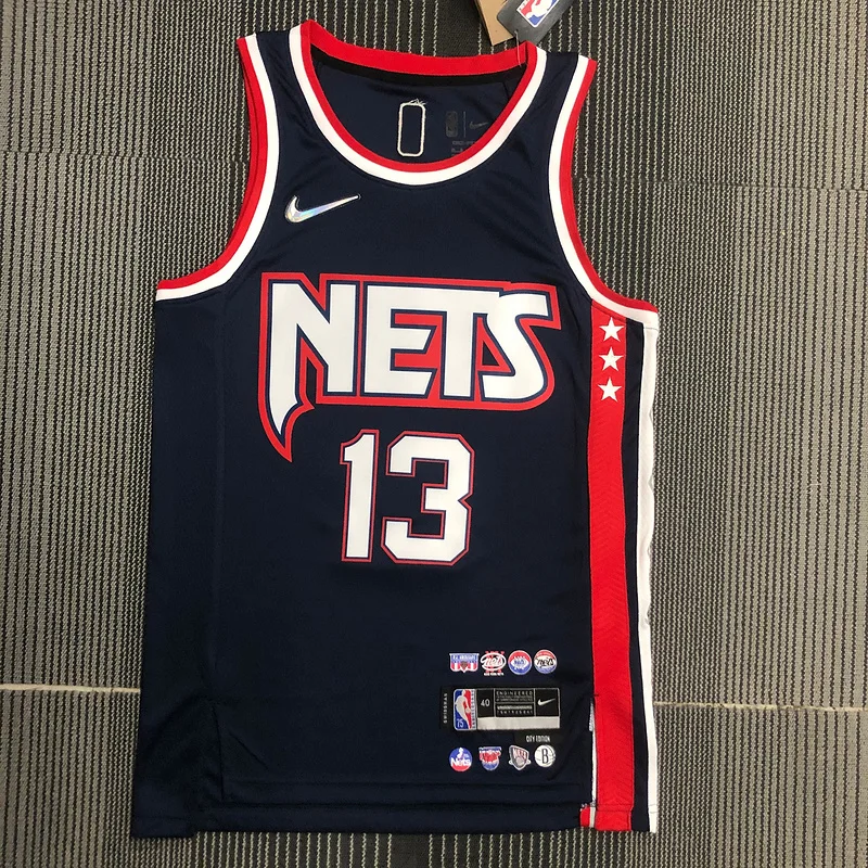 75th anniversary 2022 Season Brooklyn Nets Basketball jersey city version #13 HARDEN