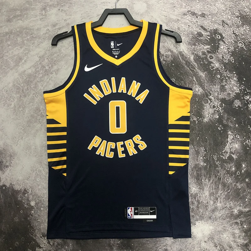 2023 Indiana Pacers Basketball Jersey Aawy #0 HALIBURTON