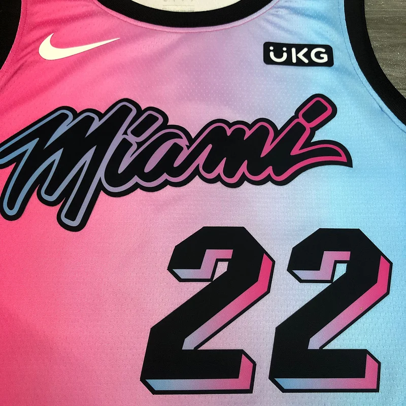 2021 Season NBA Miami Heat basketball jersey city version  #22 BUTLER