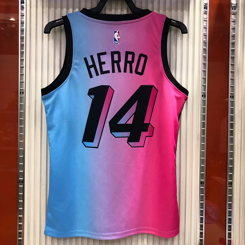 2021 Season NBA Miami Heat basketball jersey city version #14 HERRO