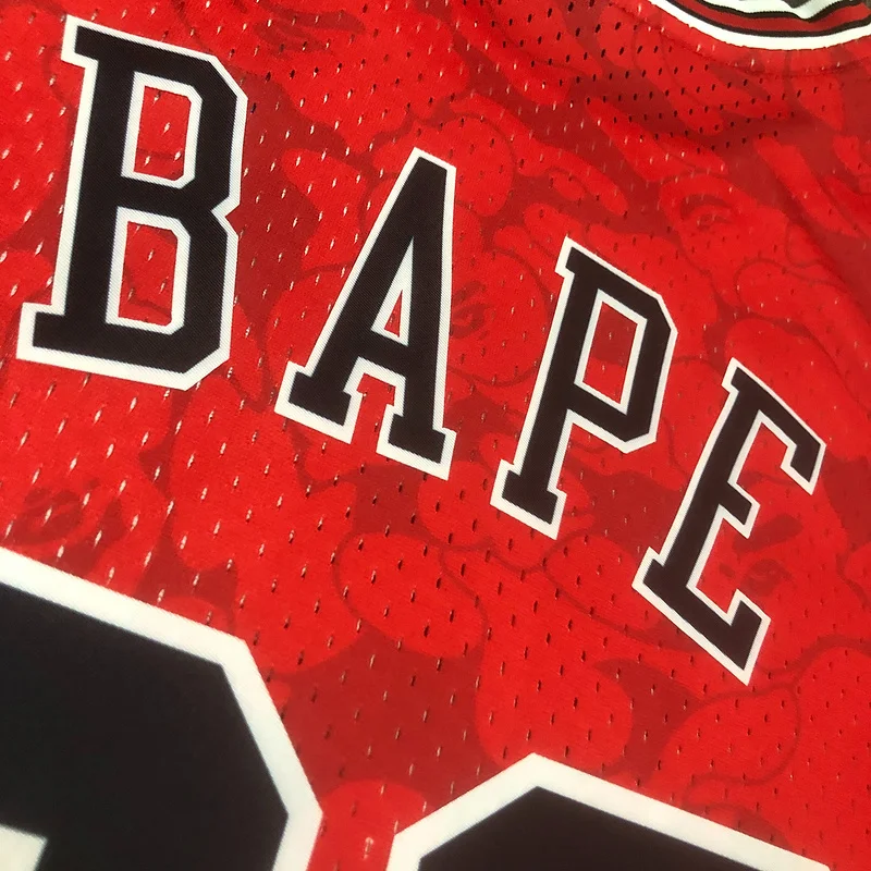 BAPE×M&N co-branded NBA Chicago Bulls Basketball jersey