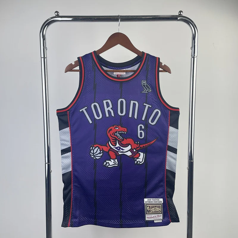 Mitchell Ness Fan Version Hot Print Retro: NBA Toronto Raptors Basketball Jersey Purple #6