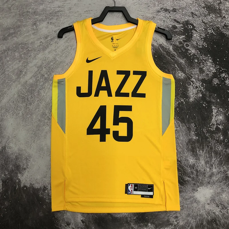 2023 Utah Jazz Basketball Jersey Aawy Yellow #45 MITCHELL