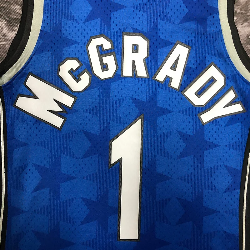 2000 2001 Mitchell Ness Hot Print Retro Orlando Magic Basketball Jersey #1 McGrady