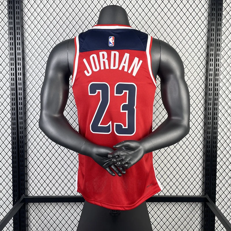 2023  Washington Wizards Basketball Jersey   Aawy   Red  #23    JORDAN