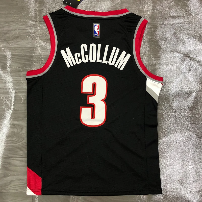 2021 Portland Trail Blazers Basketball Jersey Black #3 McCOLLUM