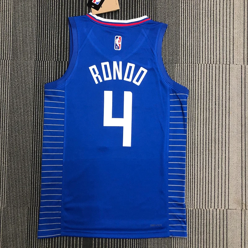 75th anniversary  NBA Los Angeles Clippers Basketball jersey   Blue  #4   RONDO