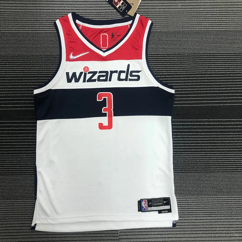 75th anniversary Washington Wizards Basketball Jersey White #3 BEAL